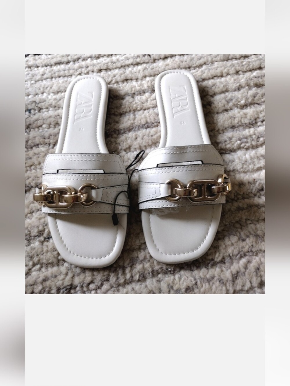 NEW Zara Horsebit Sandal Flip-flops Size 6  Size 36